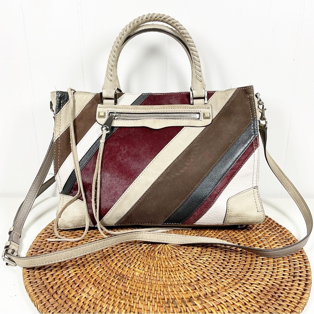 Rebecca Minkoff Striped Women's Handbag Calf Hair Leather